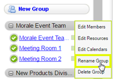 Click Rename Group