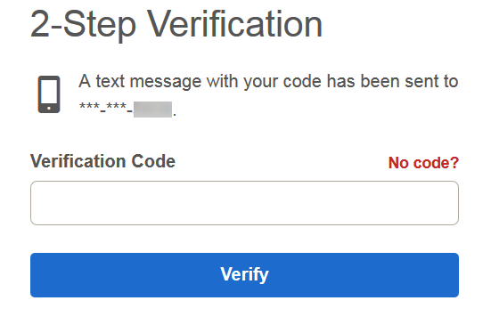 Two Step Verification Prompt