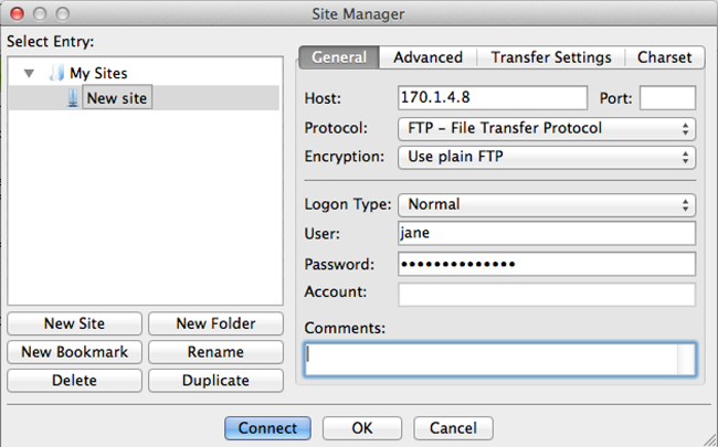 filezilla tls settings