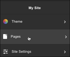 Click Manage Pages button