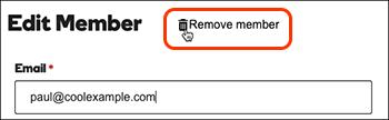 click Remove member