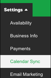 click settings, choose calendar sync