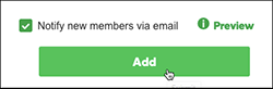 select checkbox, then clickadd