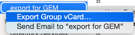 Choose export from the alternate click menu on the group.