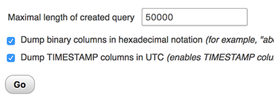 change maximal length of created query