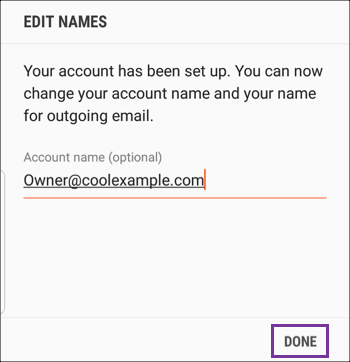 Edit Account name and tap Done