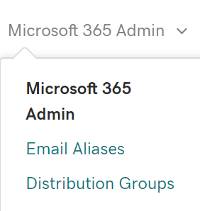 Select Distribution Groups from Microsoft 365 Admin menu