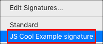 Add signature from Message options