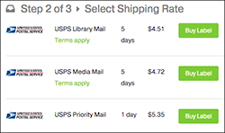 Compare rates and click Buy Label