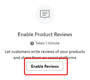 online store enable product reviews