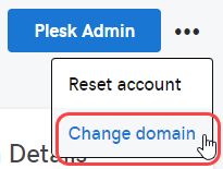 change plesk domain