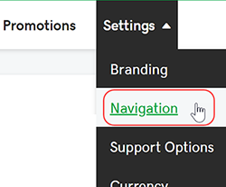 customize storefront navigation