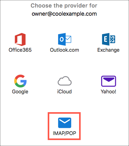 Click IMAP/POP icon