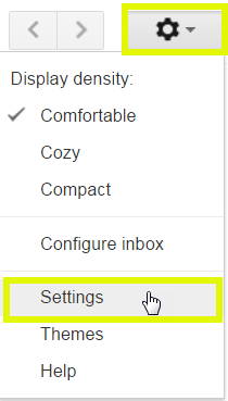 Click the gear button, and then click Settings