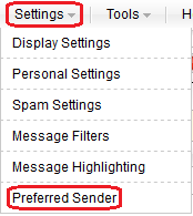 Select Preferred Sender