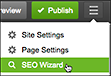 Click three-bar icon and choose SEO Wizard